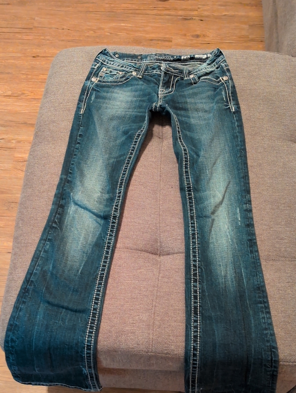 Miss Me Dark Blue Faded Flare Jeans